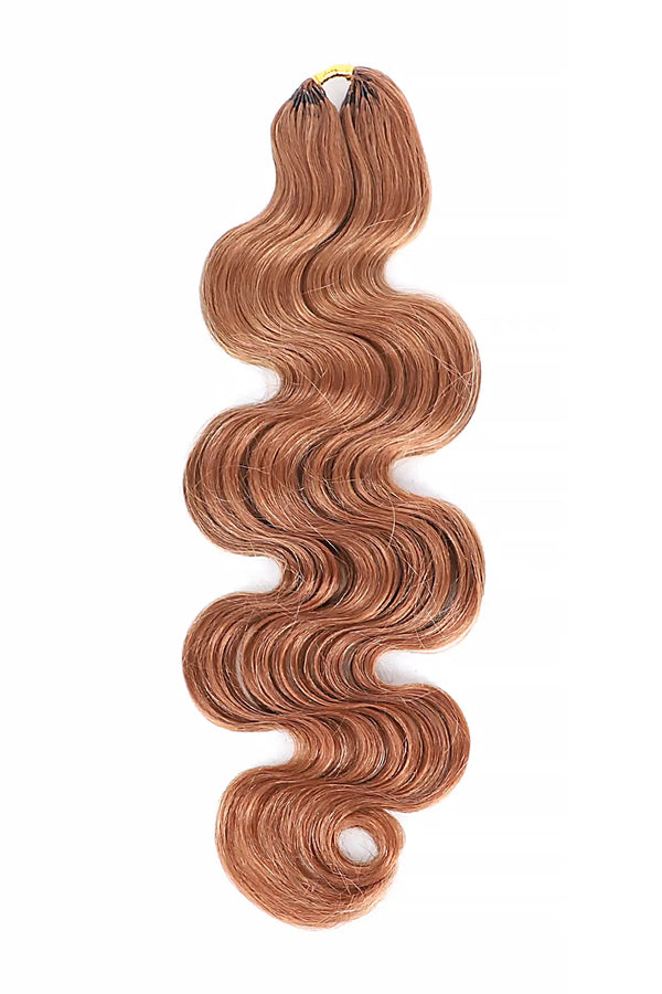 Auburn Brown #30 Body Wave Feather Crochet Human Hair