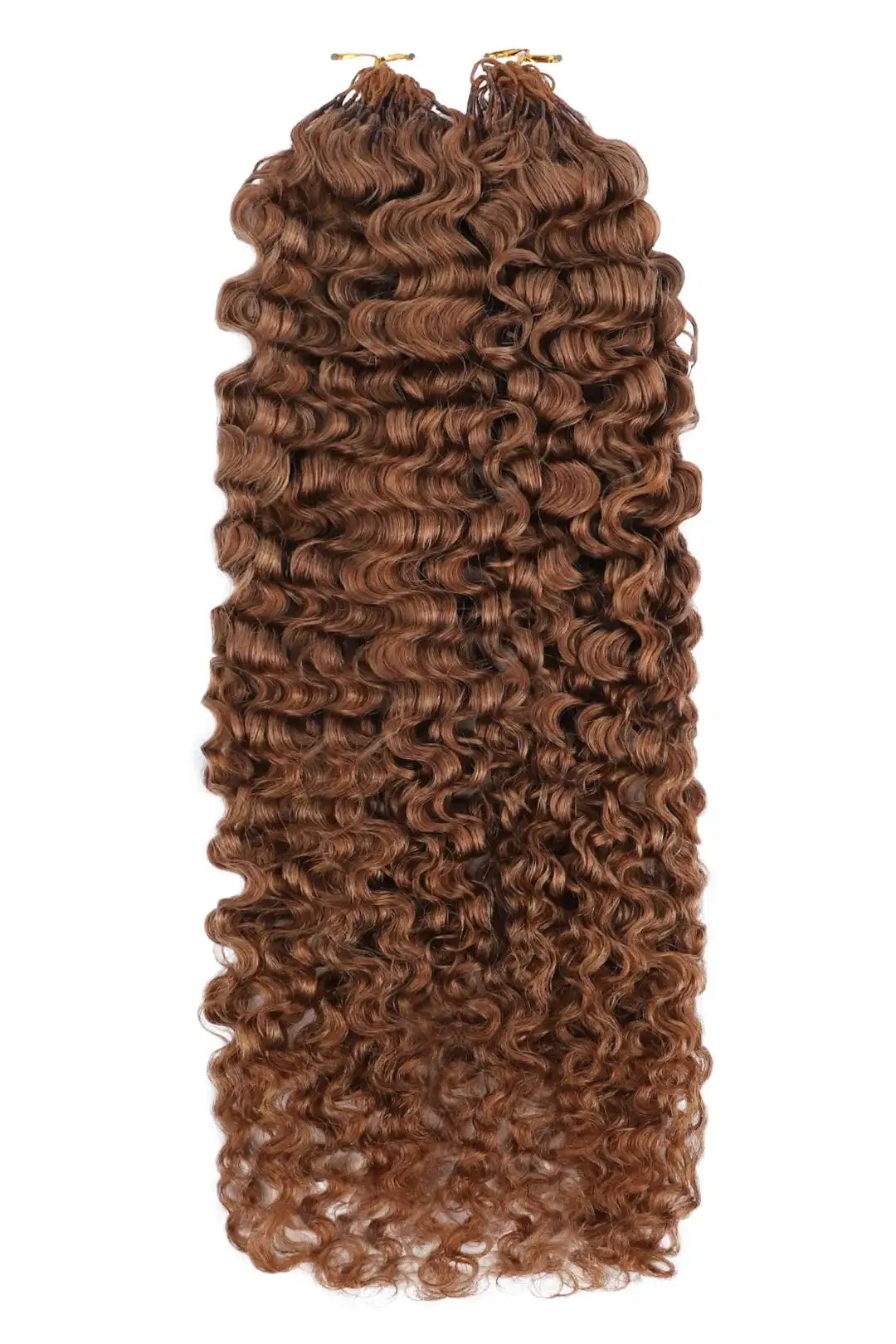 Auburn Brown #30 Water Deep Wave Feather Crochet Miracle Knots Hair