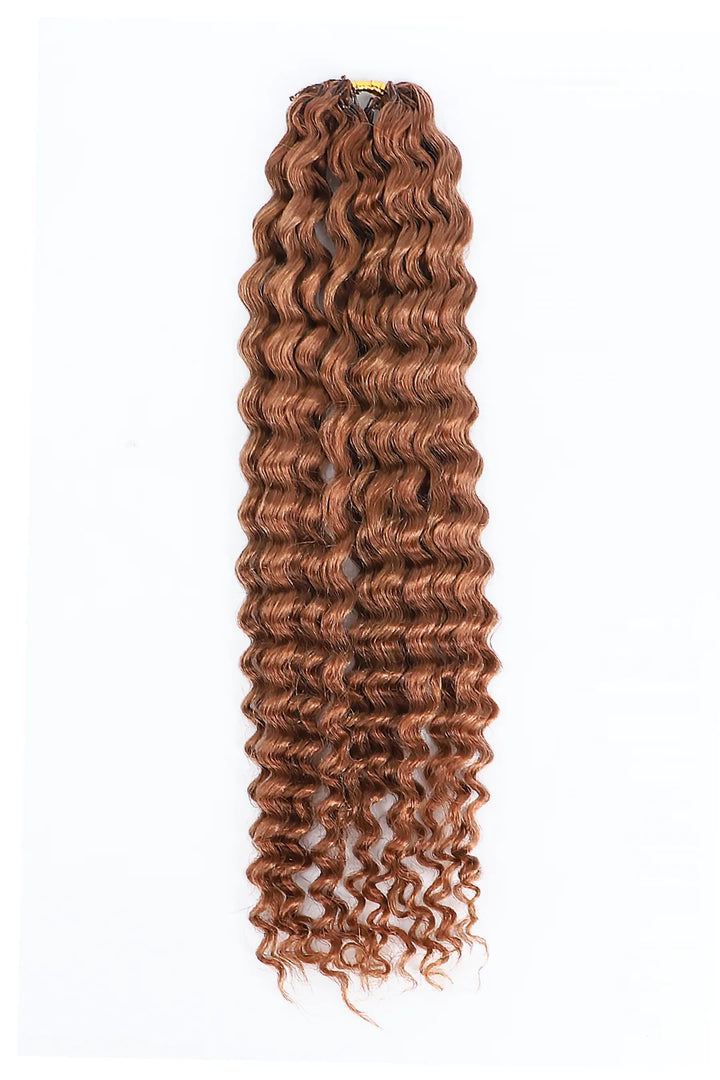 Auburn Brown #30 Water Wave Feather Crochet Human Hair