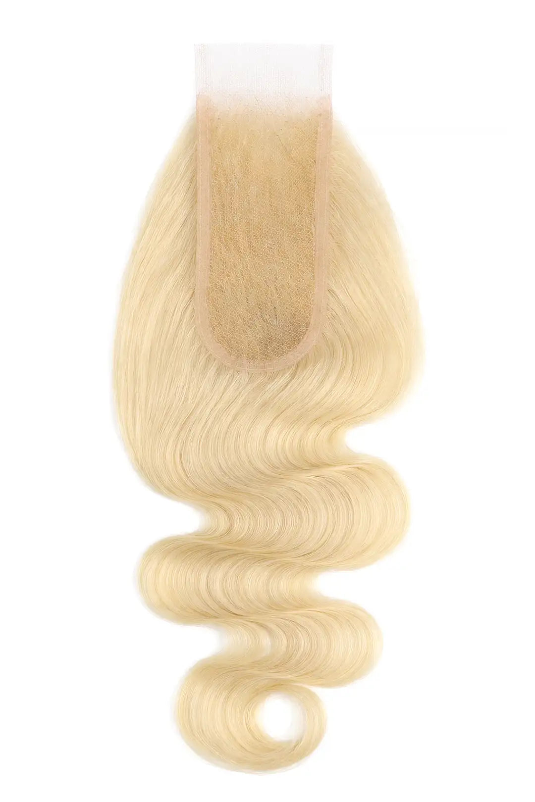 Back view of 2x6 HD blonde 613 body wave lace closure