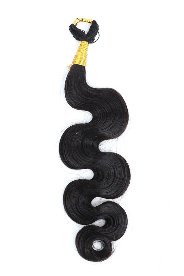 Extensions de cheveux ondulées et fines pour tresses, réutilisables