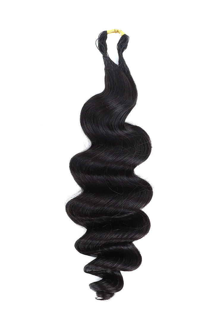 Braiding feather crochet human hair loose wave long cord