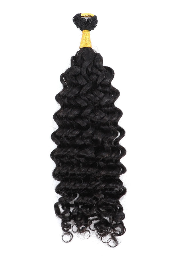 Cheveux humains crochetés en plumes pour tresses – Cordon long bouclé espagnol