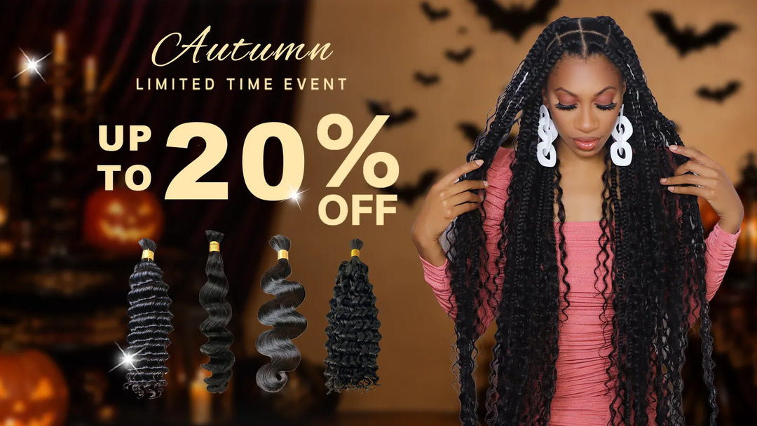 Bulk Human Hair Extensions for Braiding Halloween Sale