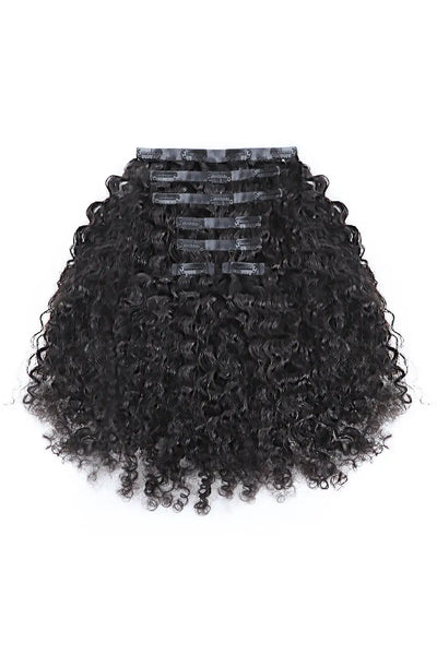 Burmese Curly with Spiral Curls Seamless Clip ins Double Drawn Hair