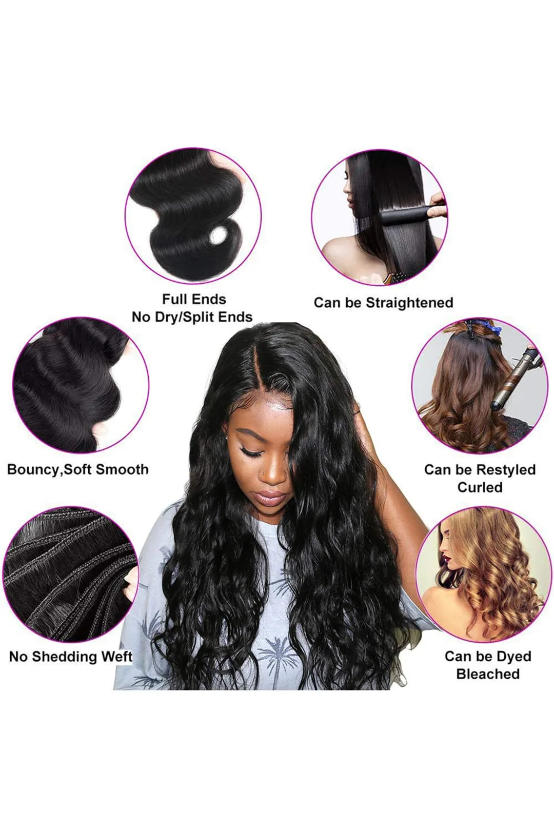 cambodia raw hair bundle straight natural color 12a-2