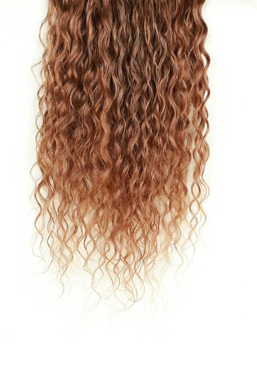 Color 30# Boho Crochet Box Braids with Human Hair Curls Deep Wave 2