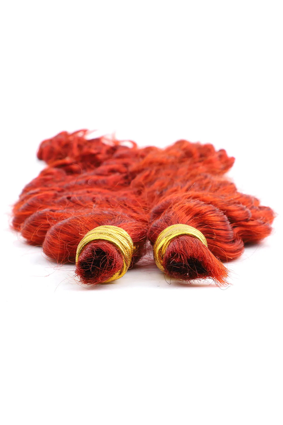 Copper Red Deep Wave Bulk Human Hair For Braiding BU23