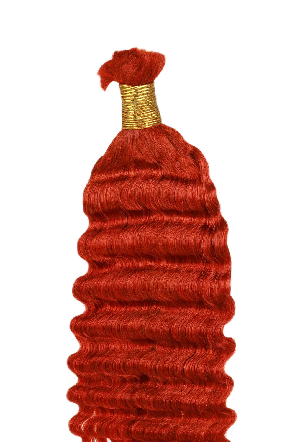 Copper Red Deep Wave Bulk Human Hair For Braiding BU23 - 1