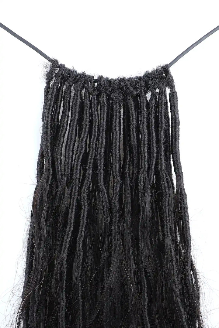 Crochet Faux Locs Braids with Human Hair Curls Body Wave BB04