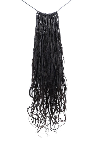 Crochet Faux Locs Braids with Human Hair Curls Body Wave BB04