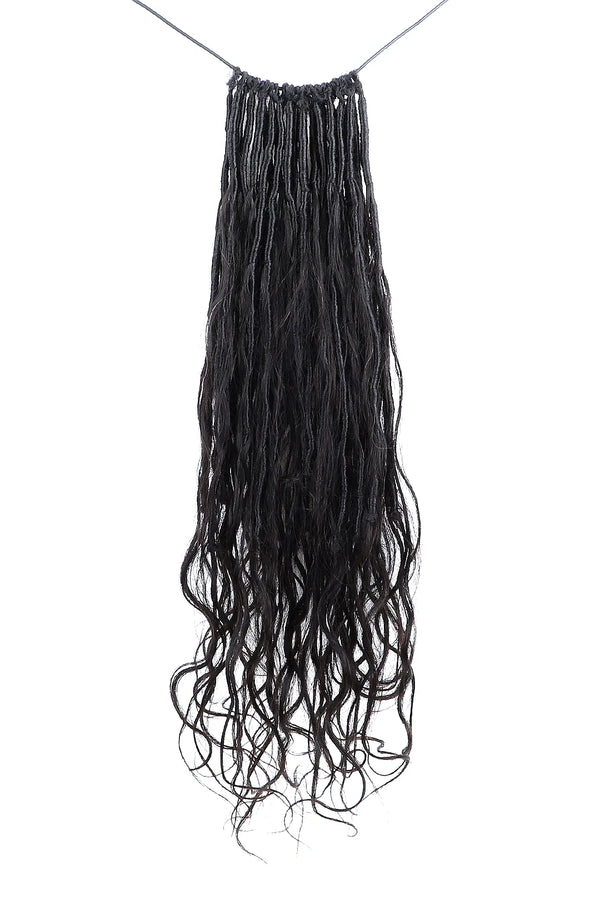 Trenzas de crochet con rastas artificiales y rizos de cabello humano, ondas corporales BB04