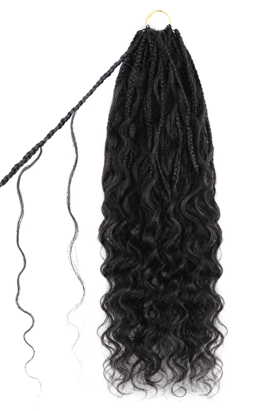 Crochet miracle knots braids pre looped loose wave curls human hair 40 strands 