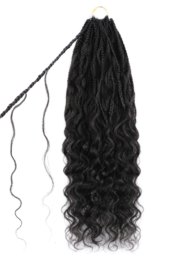 Crochet miracle knots braids pre looped loose wave curls human hair 40 strands 