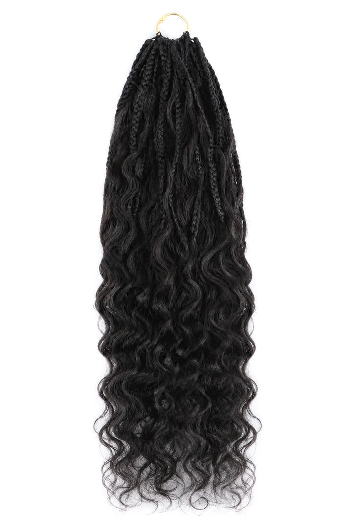 Crochet Miracle Knots Braids Pre-Looped Loose Wave Curls Human Hair 40 Strands