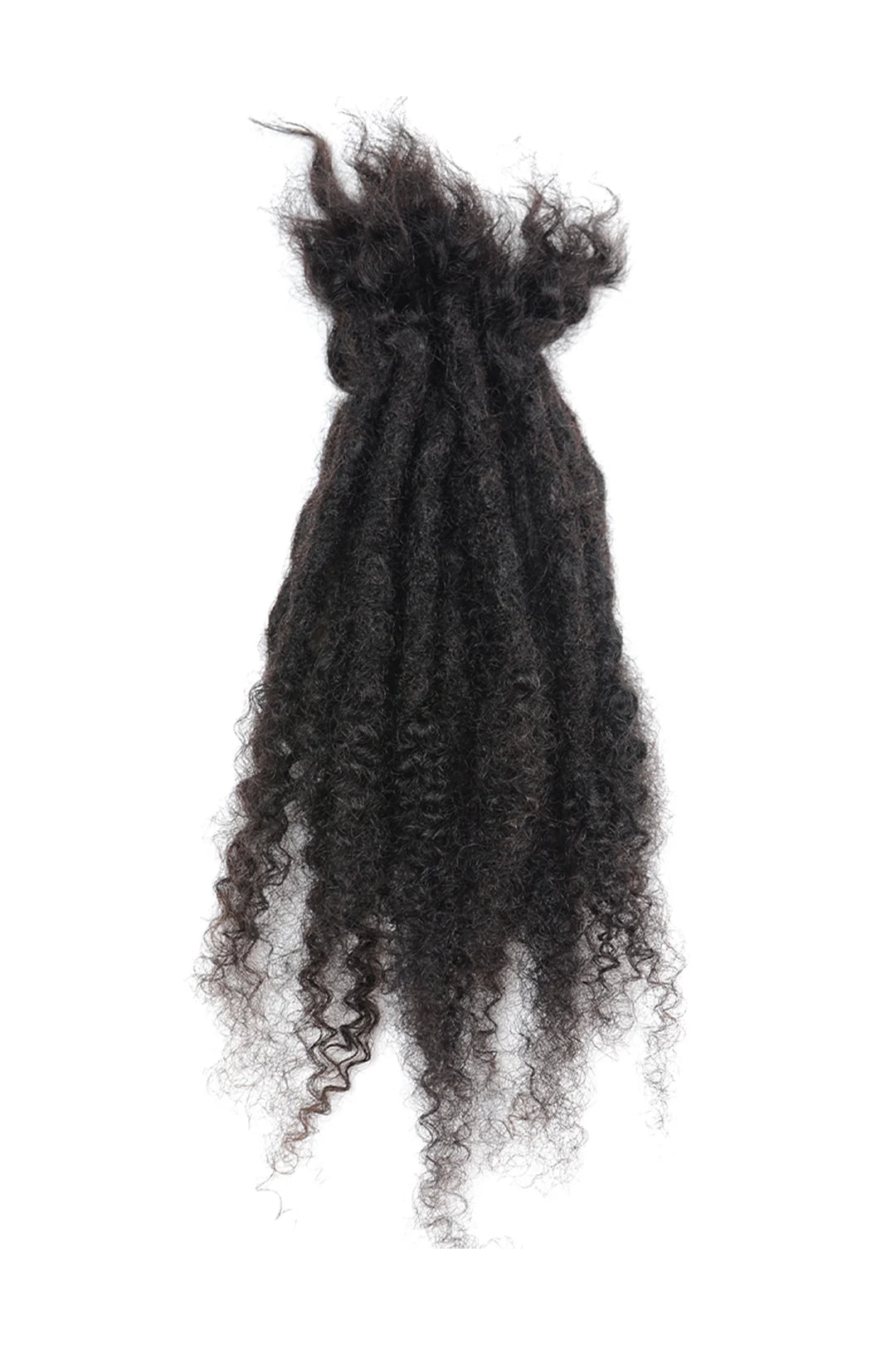 Culture Locs with Curly Ends Natural Black Curly Human Hair 10 Strands