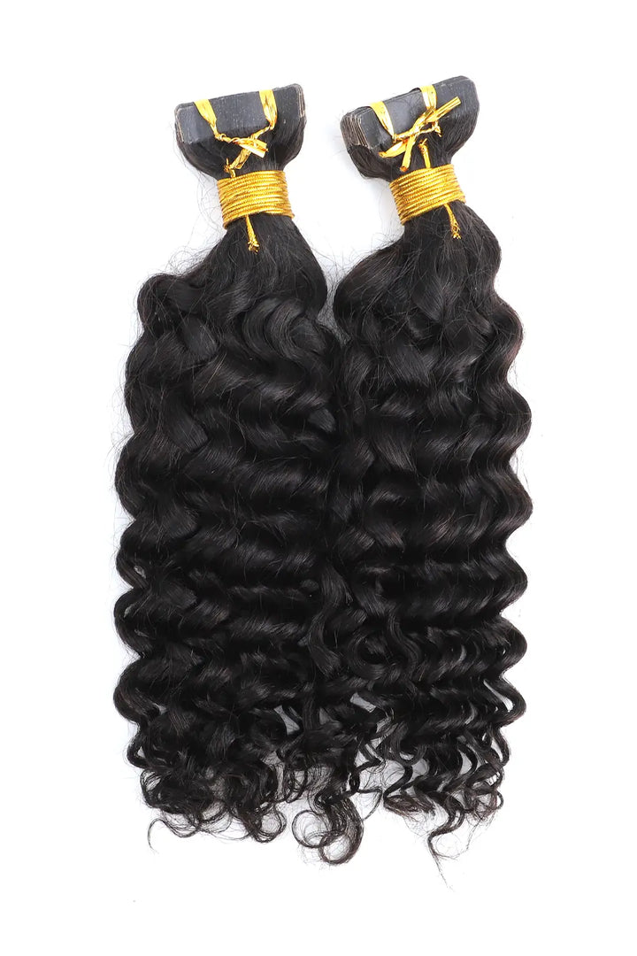 Curly Tape-in Hair Extensions for Black Hair Invisible Seamless