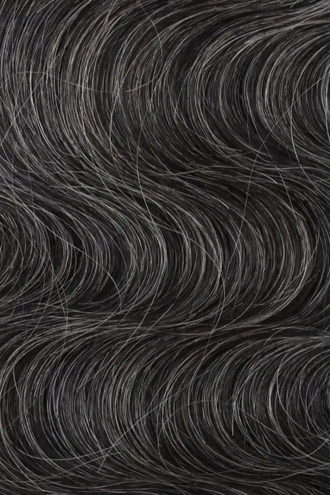 Curvature details of 100% natural grey hair salt and pepper brazilian hair bundles