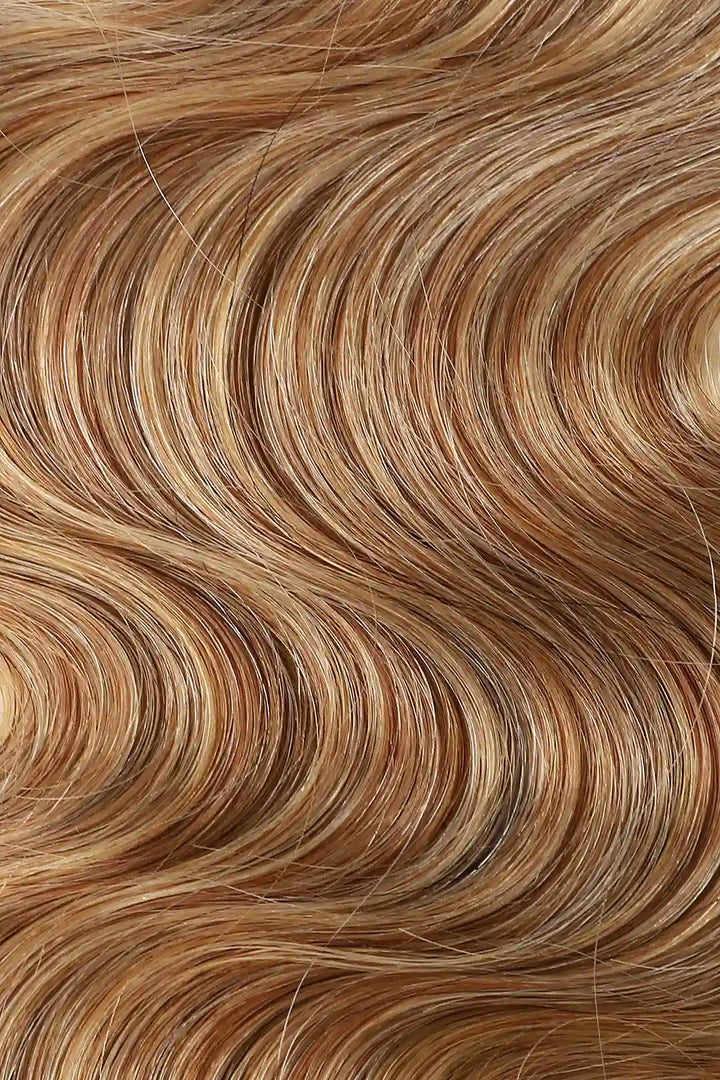 Curvature details of 27 honey blonde body wave hair bundles sew in extensions