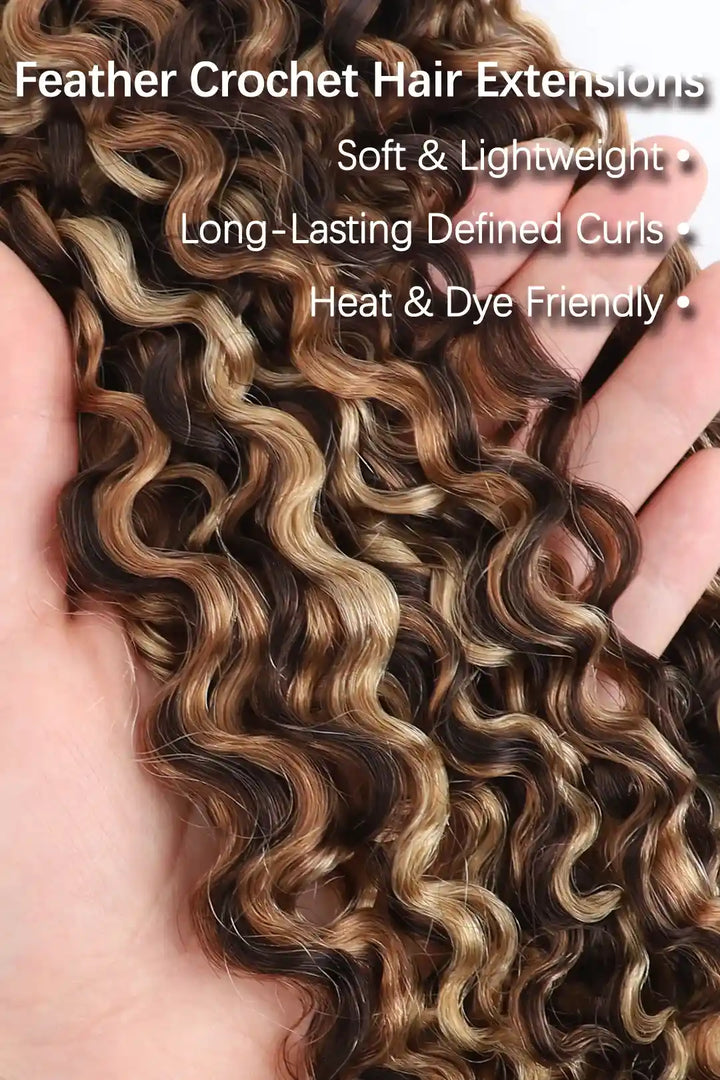 Curvature details of 4A/27/30 mixed color burmese curly with spiral curls crochet miracle knots hair