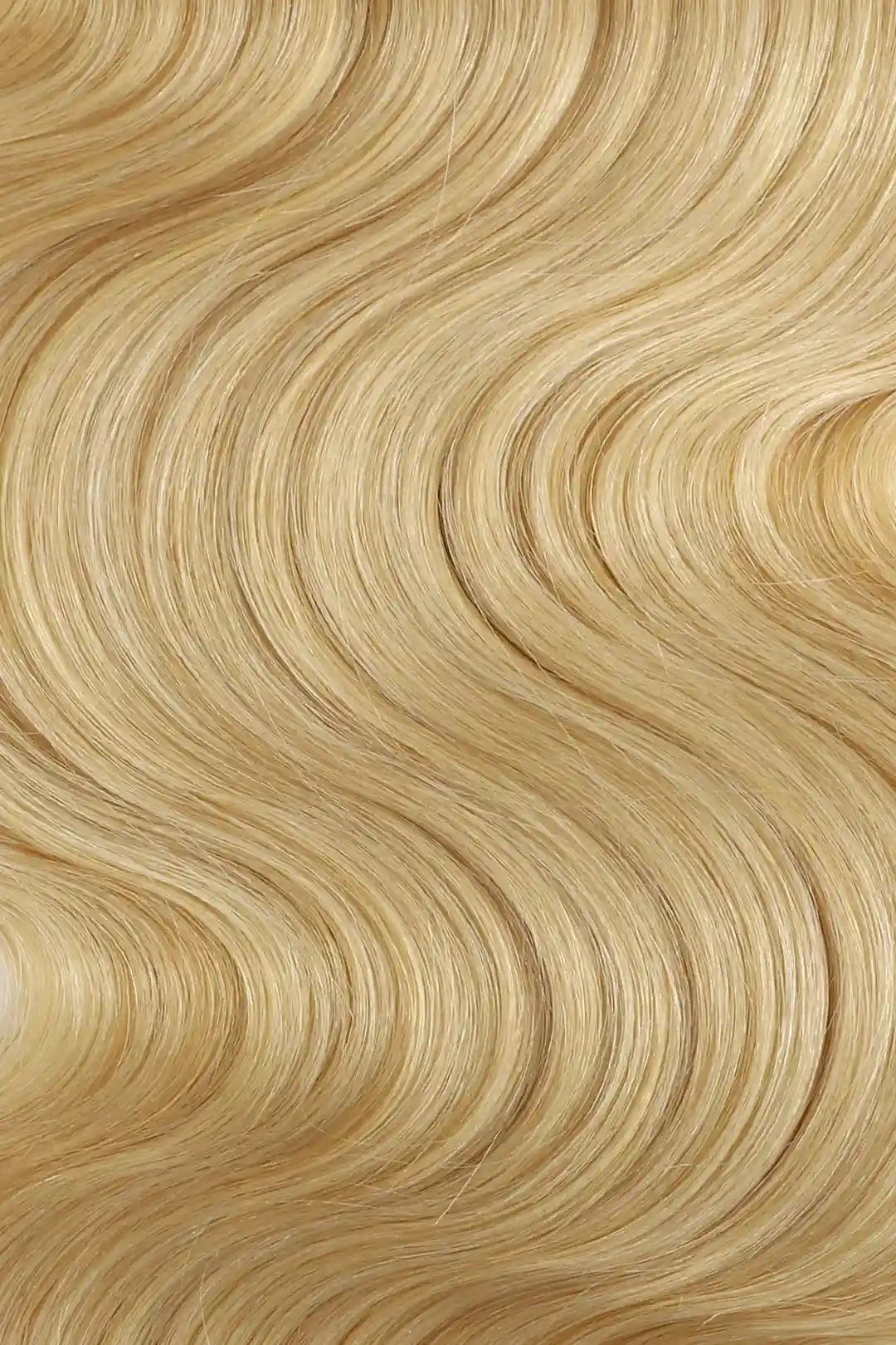 Curvature details of 613 blonde body wave feather crochet miracle knots human hair