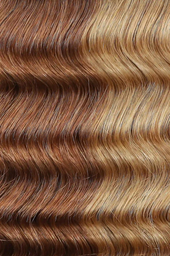 Curvature details of 27 30 piano color deep wave bulk braiding hair extensions bu12
