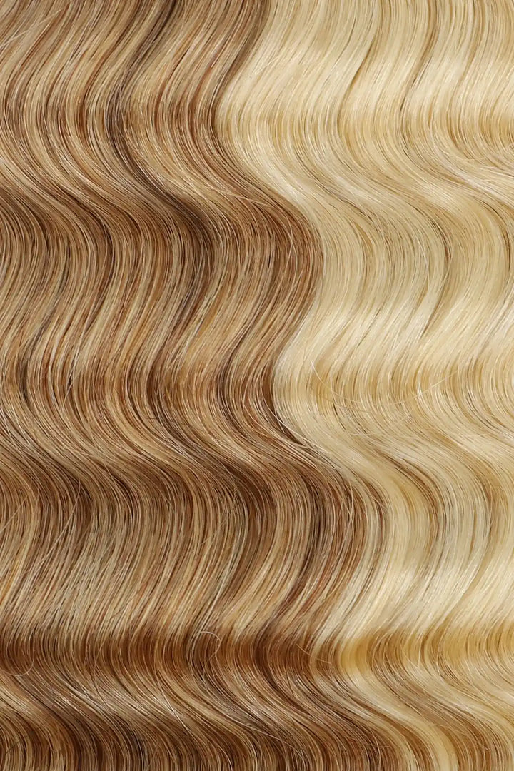 Curvature details of  27 613 piano color deep wave bulk hair for braiding bu25
