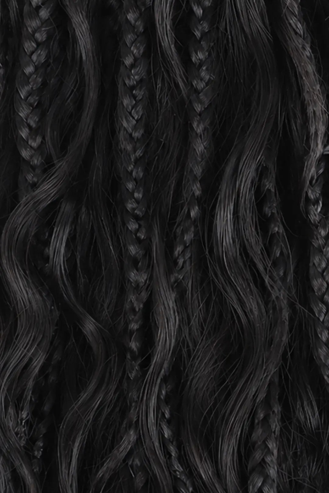 Curvature details of crochet miracle knots braids pre looped loose wave curls human hair 40 strands