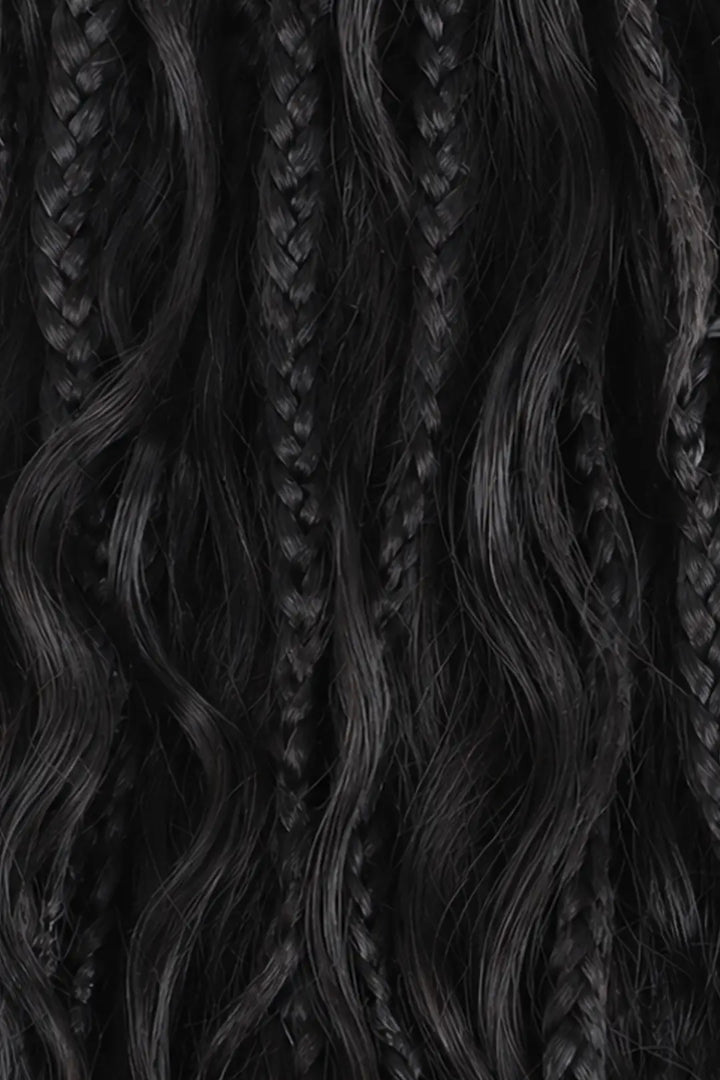 Curvature details of crochet miracle knots braids pre looped loose wave curls human hair 40 strands