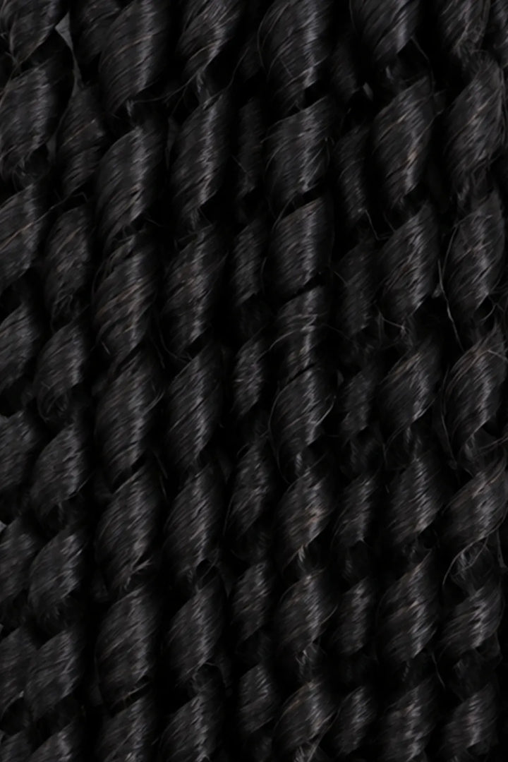 Curvature details of double drawn feather crochet hair extension pixie curly human hair