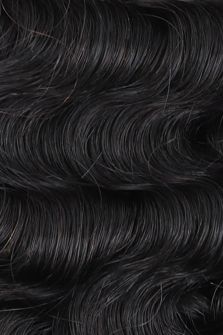Curvature details of double drawn water deep wave bulk human hair for braiding