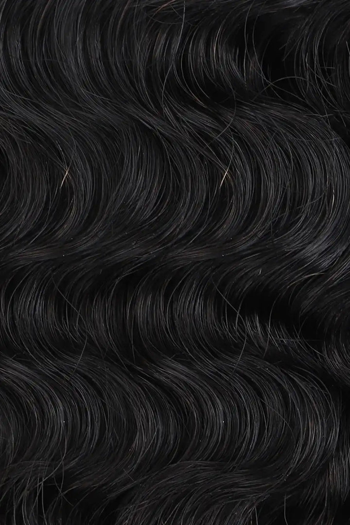 Curvature details of double drawn water deep wave bulk human hair for braiding
