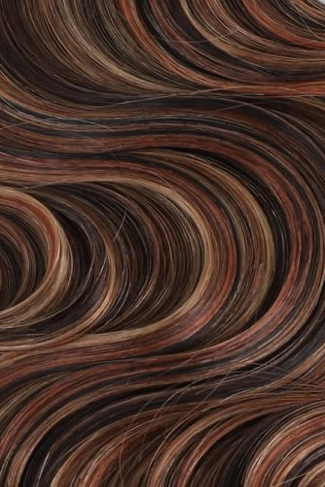 Curvature details of highlight blend #4/27/30 body wave feather crochet human hair