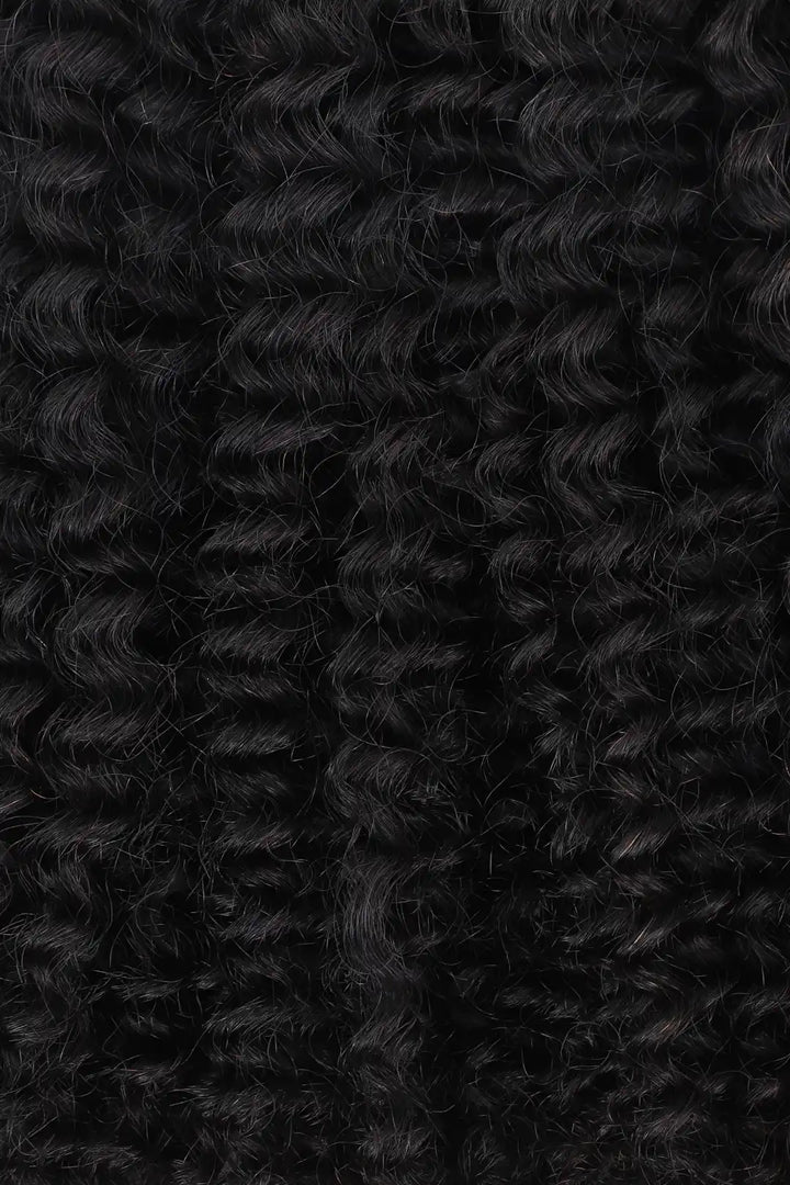 Curvature details of kinky curly bulk human hair for braiding natural black bu11
