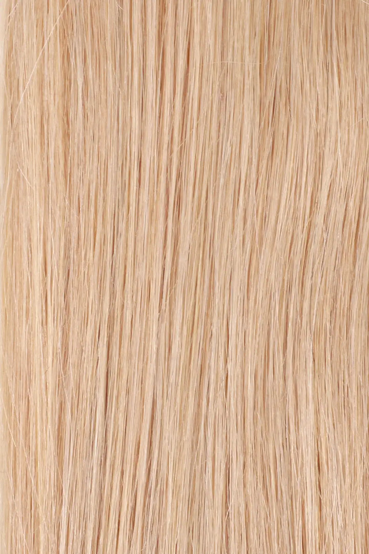 Curvature details of platinum blonde bundles #60a sew-in extensions straight virgin hair