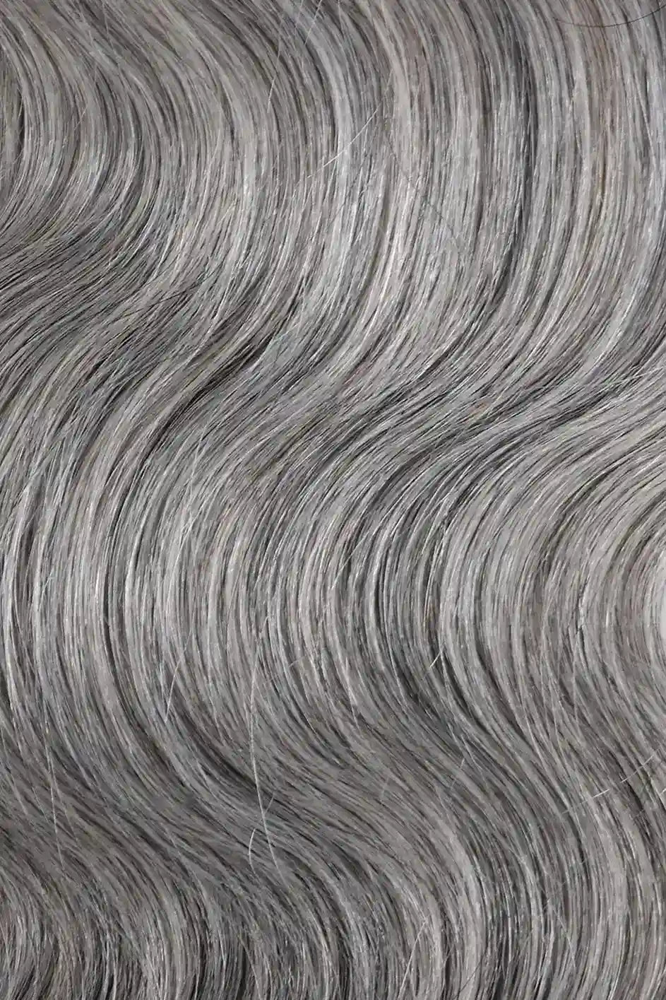 Curvature details of salt and pepper bulk hair body wave for braiding 85  gray bu32