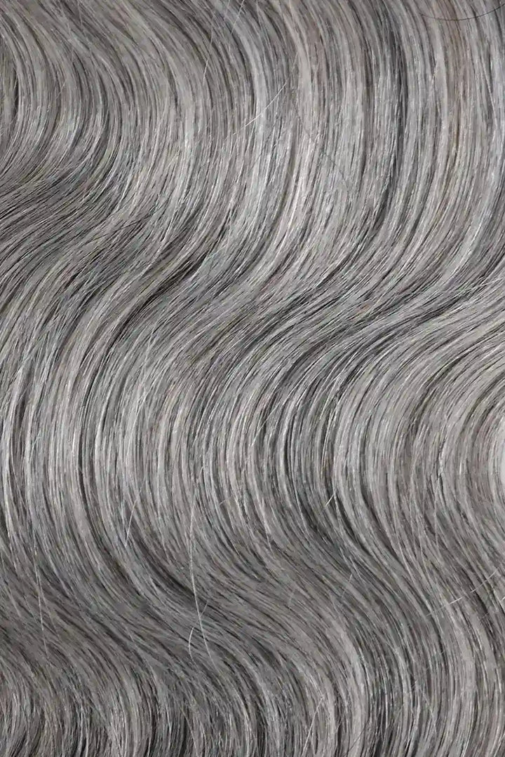 Curvature details of salt and pepper bulk hair body wave for braiding 85  gray bu32