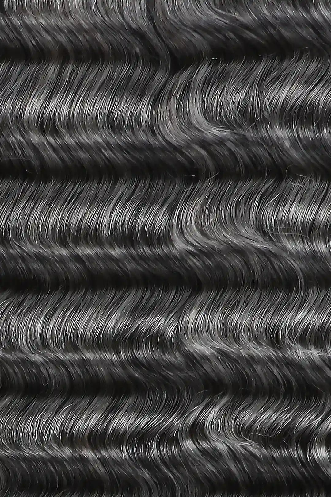 Curvature details of salt and pepper bulk hair deep wave 70% gray bu32