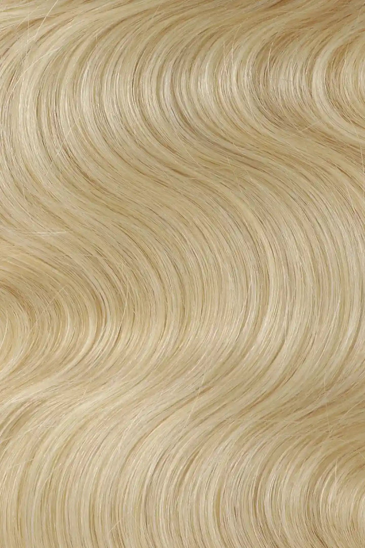 Curvature details of single drawn 613 blonde body wave bulk human hair for braiding