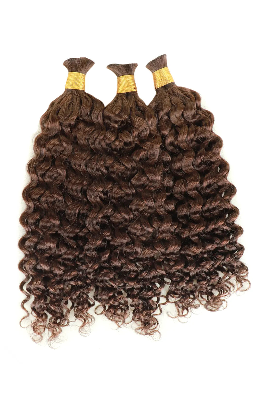 Dark Brown 4# Color Water Wave Bulk Human Hair For Braiding BU42 2