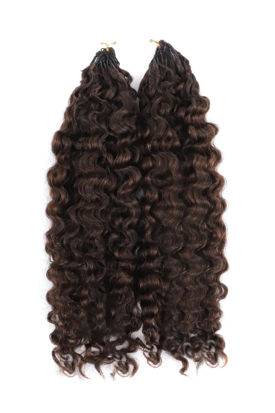 Dark Brown #4A Water Deep Wave Feather Crochet Miracle Knots Hair