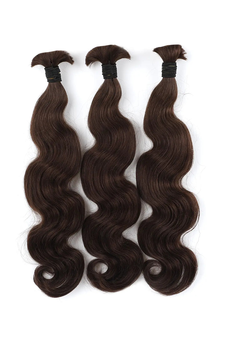 Dark Brown Bulk Hair For Braiding Body Wave BU51 3