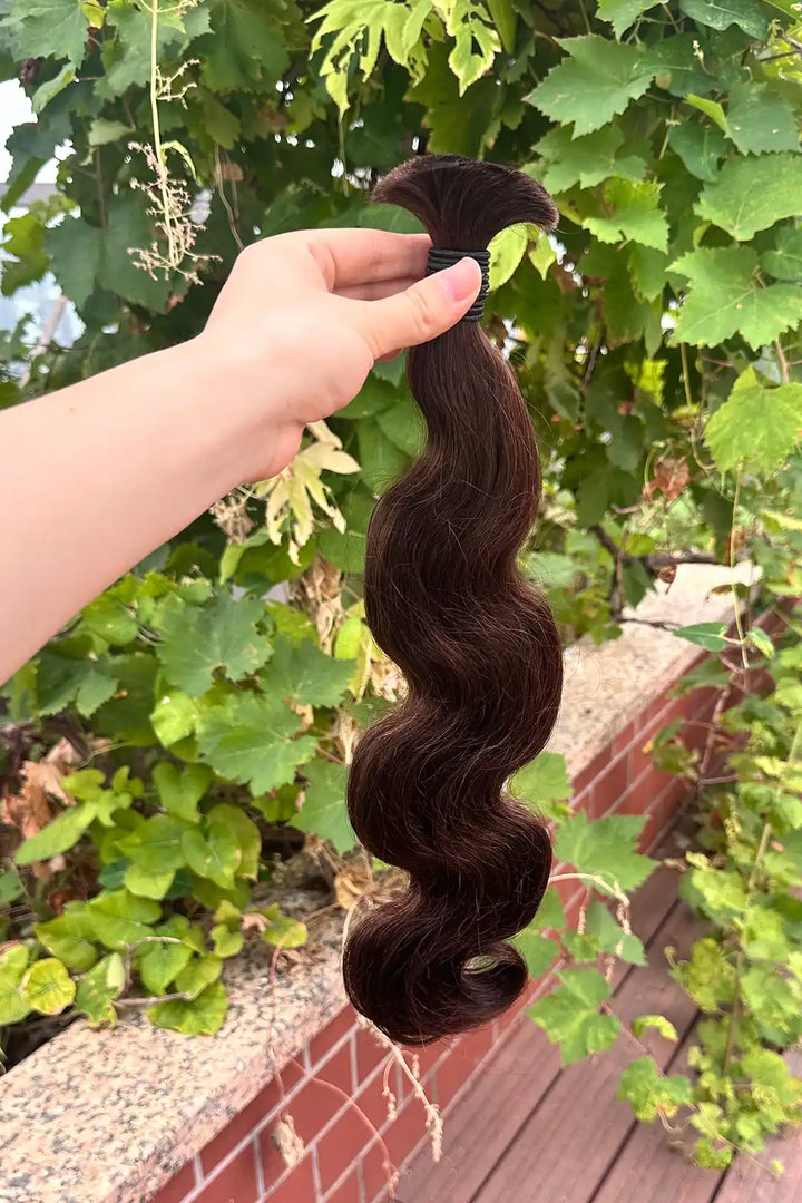 Dark Brown Bulk Hair For Braiding Body Wave BU51 4