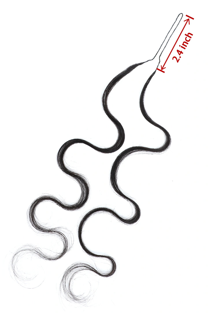 Detail of braiding feather crochet human hair body wave long cord