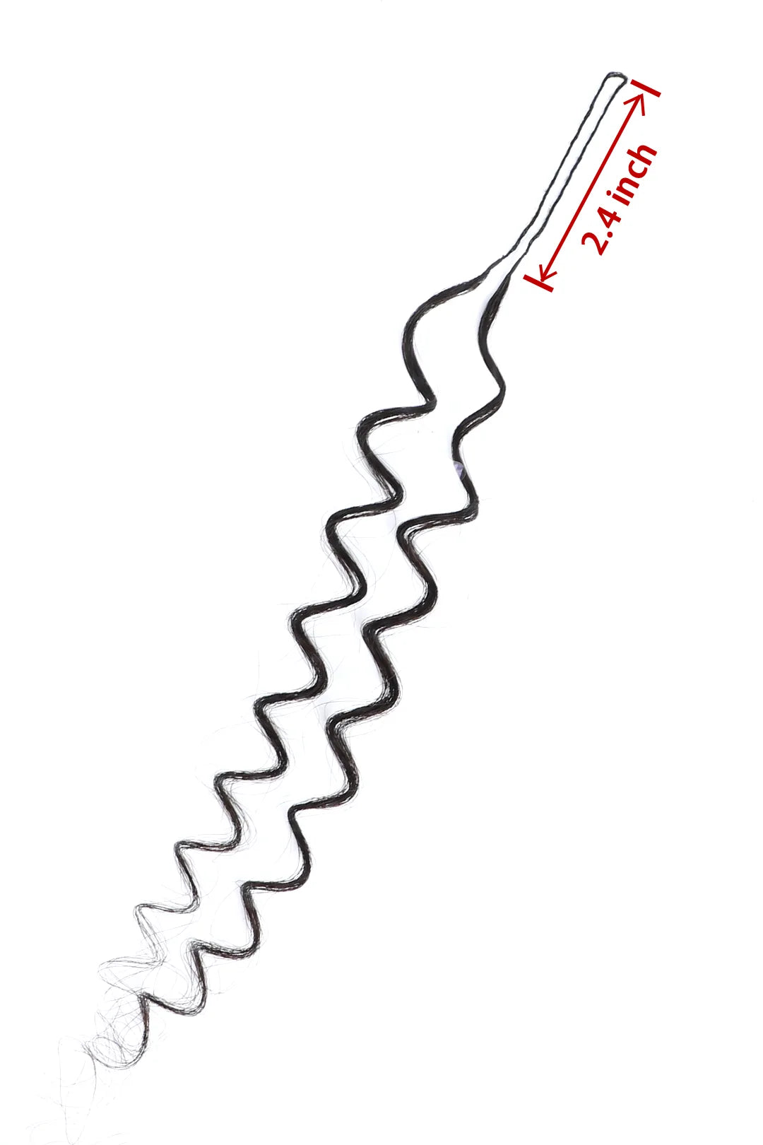 Detail of braiding feather crochet human hair deep wave long cord