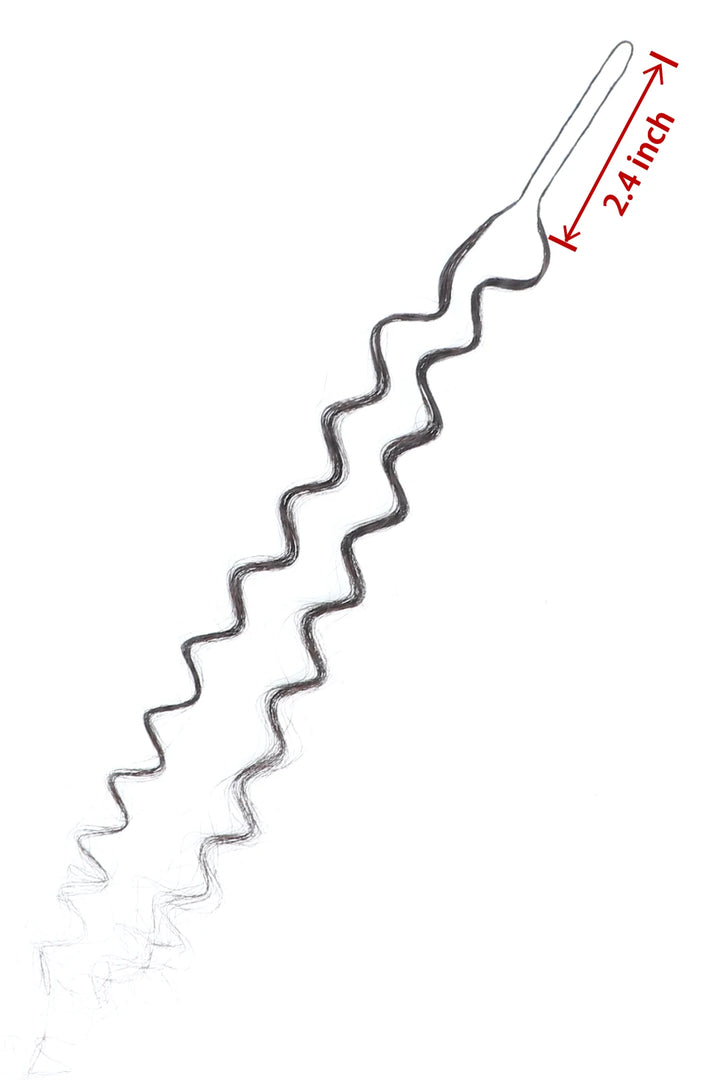 Detail of braiding feather crochet human hair spanish curly long cord