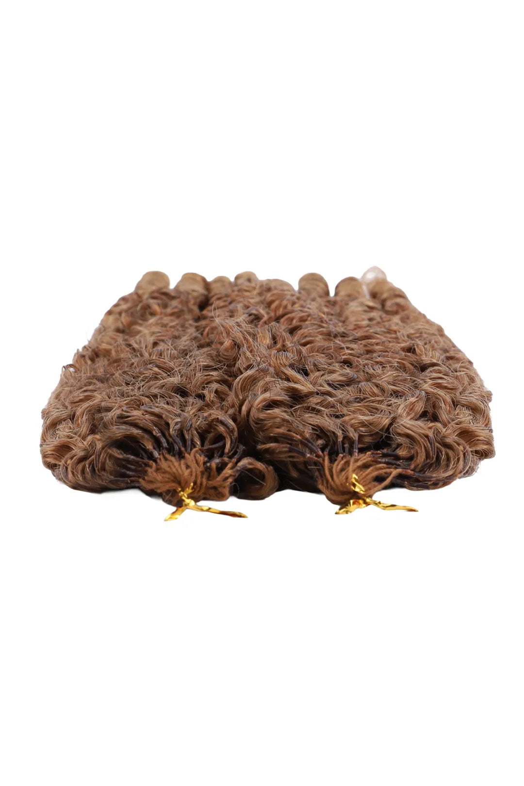 Detail of the ends of auburn brown 