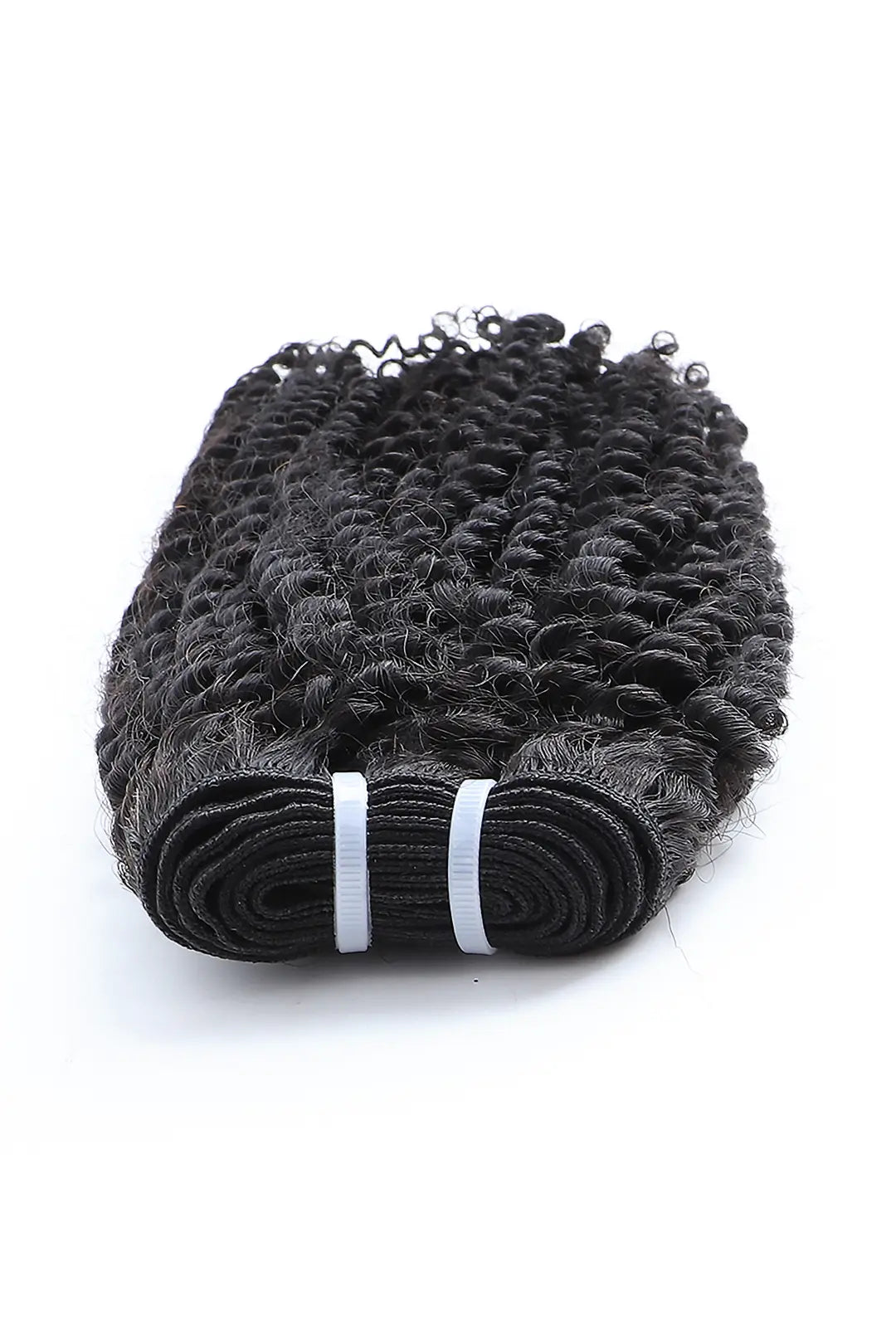Detail of the ends of cambodia virgin hair bundles kinky curly
