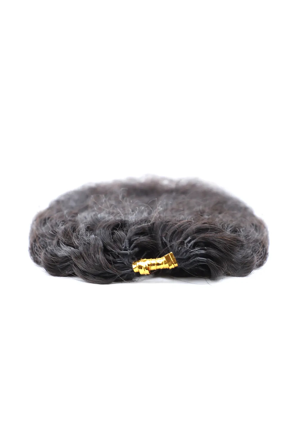 Detail of the ends of feather crochet hair extension wet and wavy human hair fe26 60g