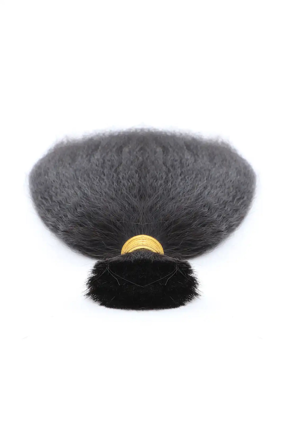 Detail of the ends of kinky straight bulk hair for braiding natural black bu10